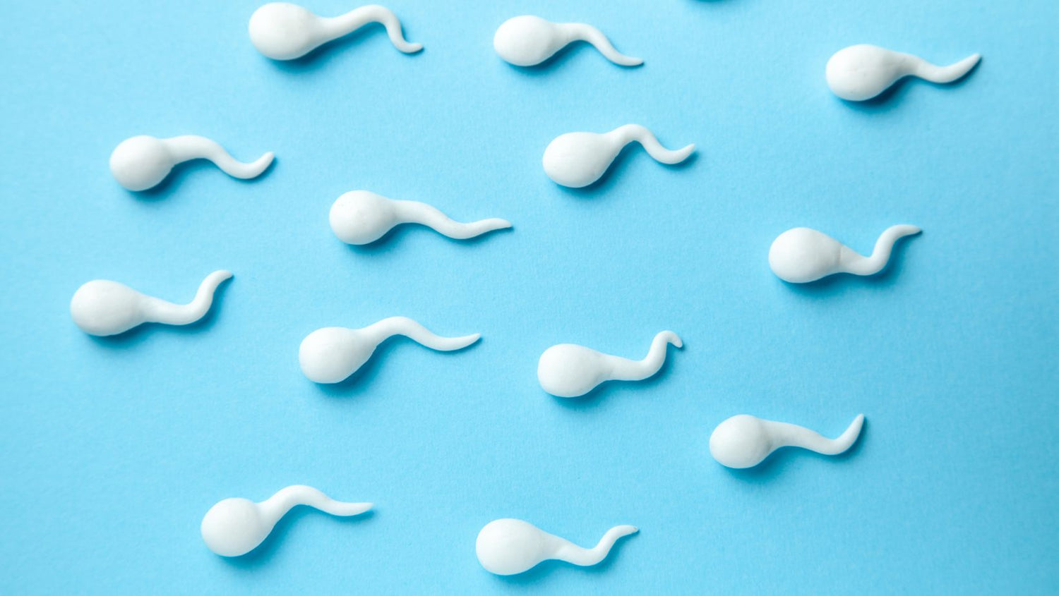 Group of sperm on blue background