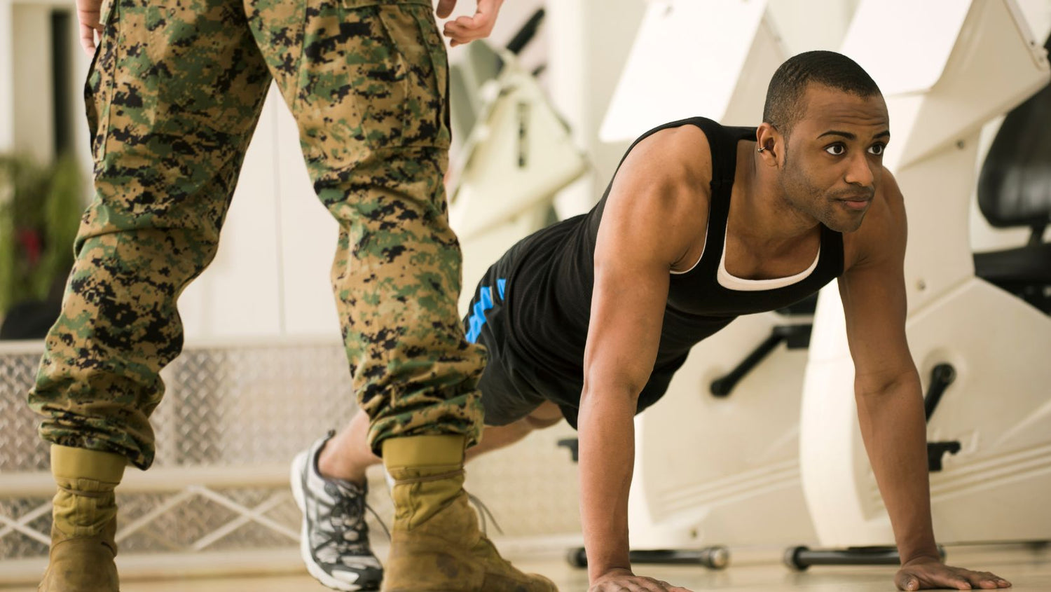 Trainee Doing Burpees at a Fitness Bootcamp