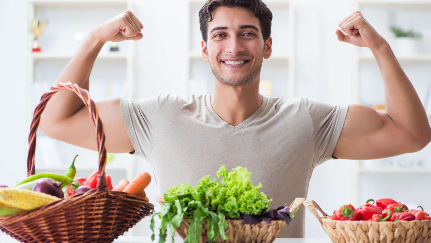 Young Man in Healthy Eating and Dieting